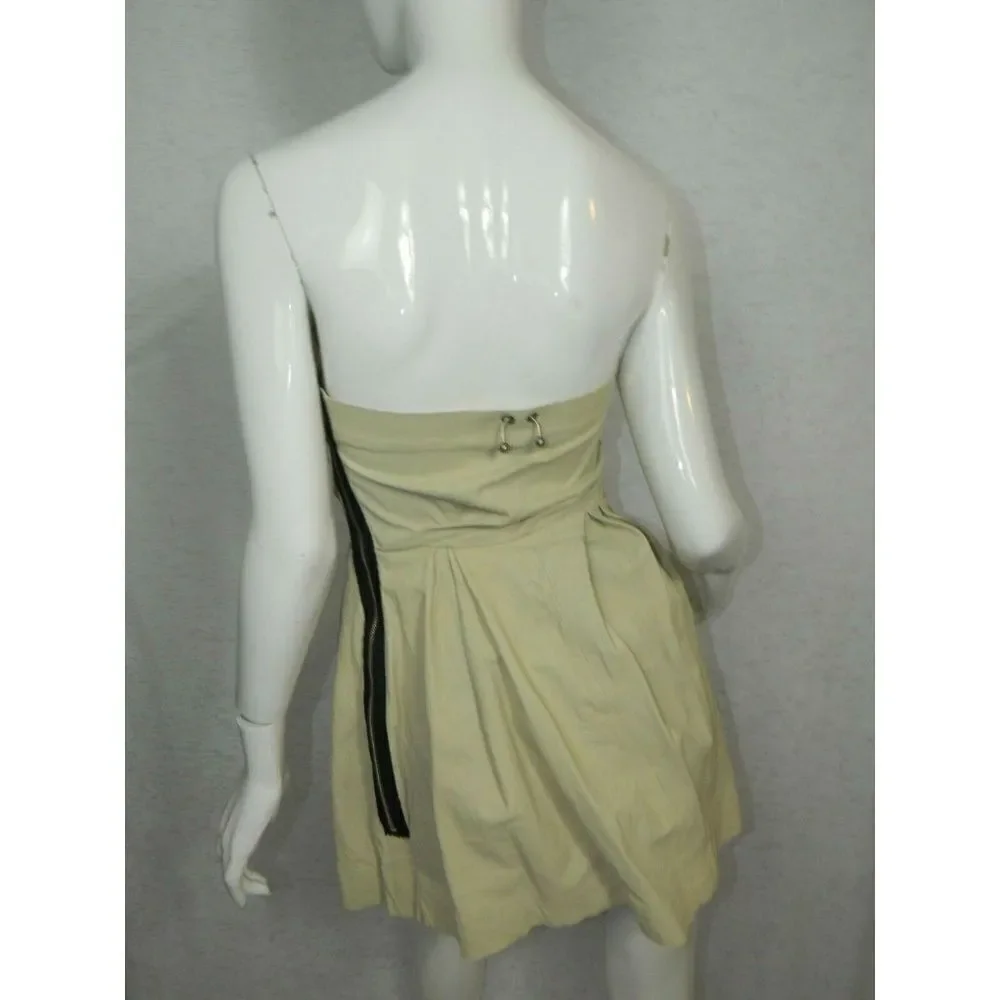 ‎Grai Leather Dress Beige Nude Size Small